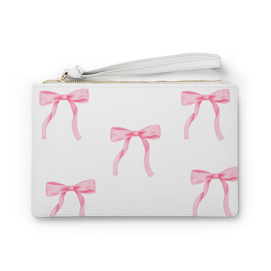 Chic Pink Bow Clutch Bag - Stylish Accessory for Special Occasions